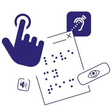 Web accessibility: vision and hearing impairment  PNG, SVG